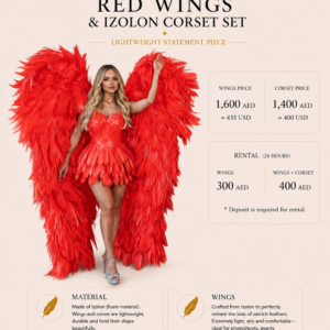Red Wings & Izolon Corset Set rental by Nadia Art