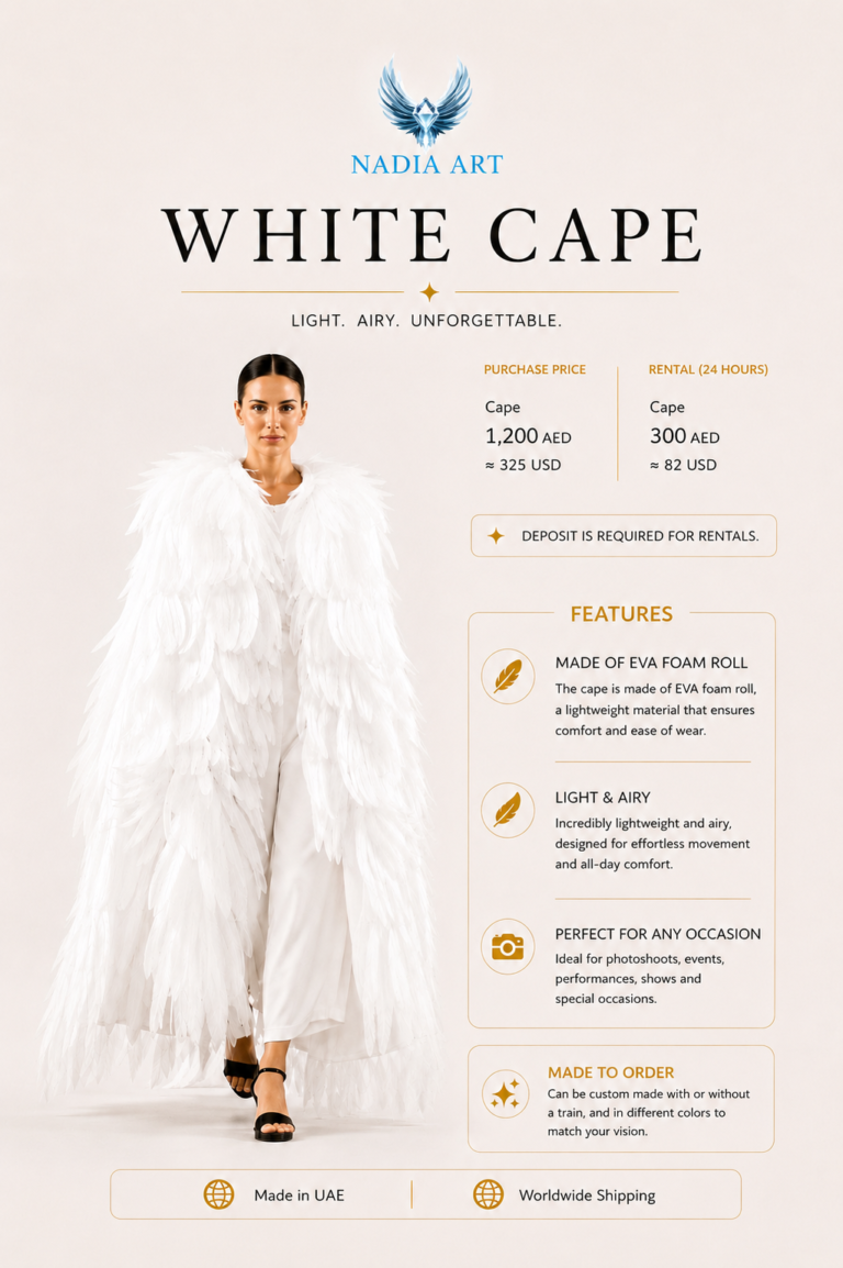 White Cape rental by Nadia Art