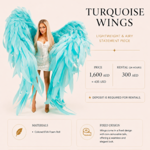 Turquoise Wings rental by Nadia Art