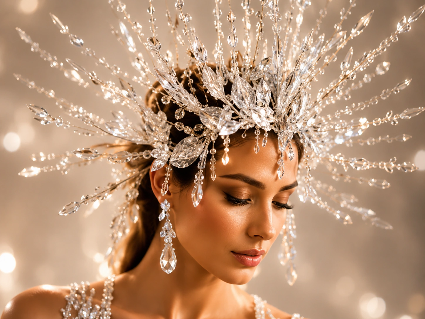 Ethereal crystal headpiece