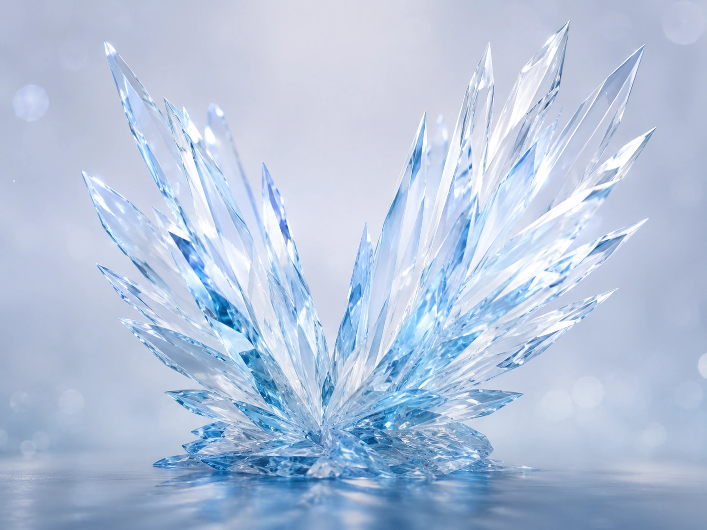 Icy crystal crown formation