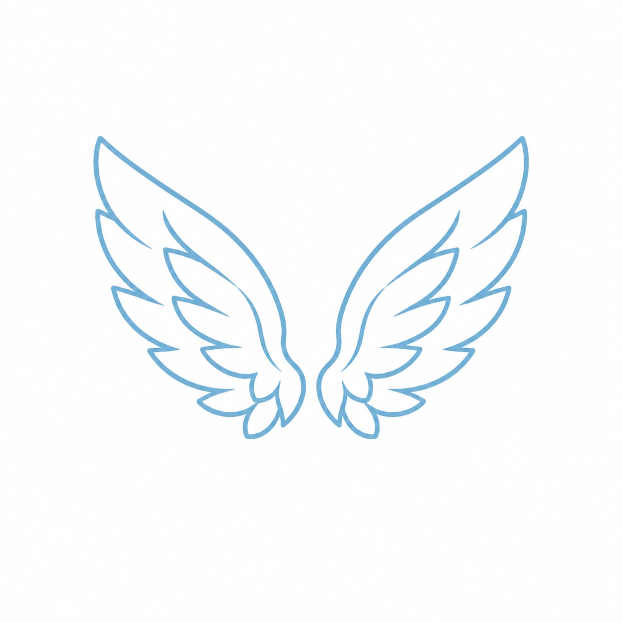Blue angel wings icon for private and group workshops